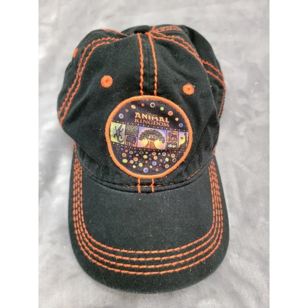 Disney‎ Animal Kingdom Parks Black  Stitch Baseball Hat Cap Adjustable